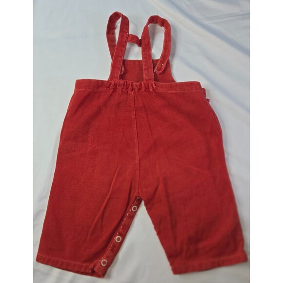 Vintage Girls 2T Jumpsuit Overalls Pink Red Brown Embroidered Cats Dogs Corduroy - Picture 11 of 16